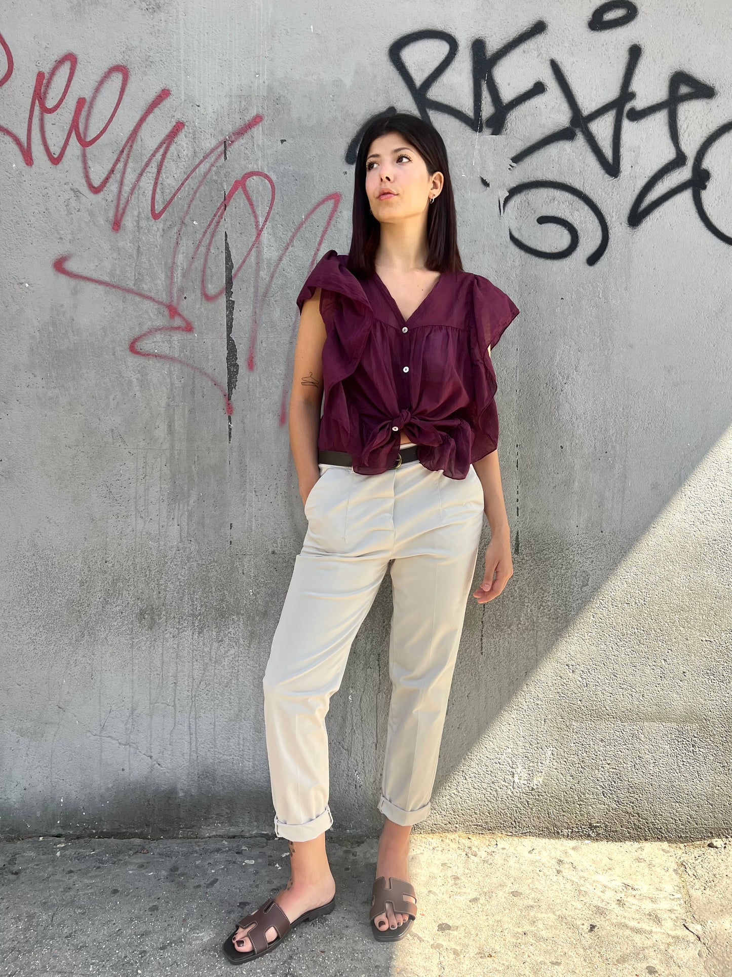 SUSY MIX PANTALONE CHINO GABRIELLA BURRO