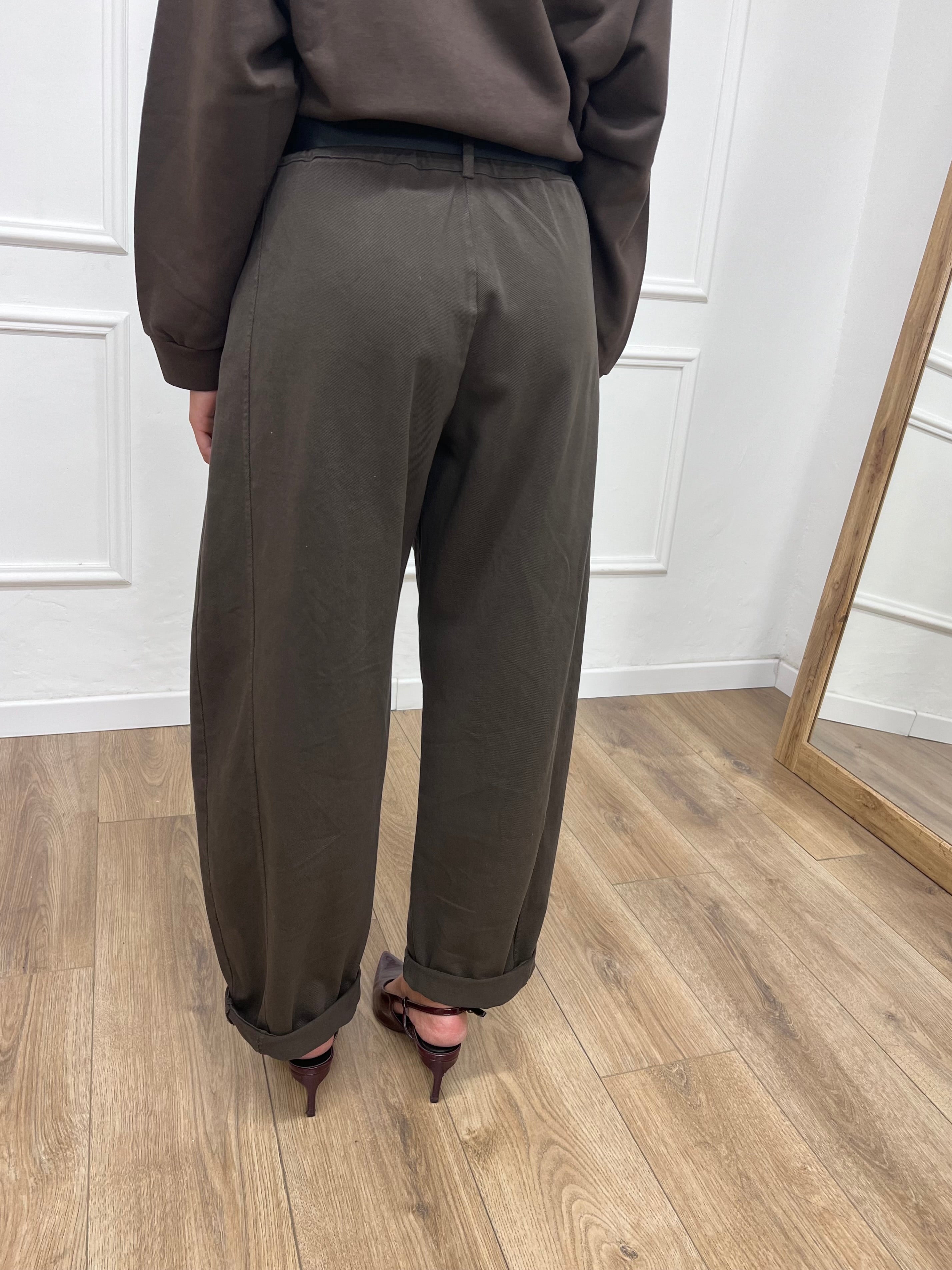 PANTALONE BALLON STELLINA TELA DENIM MORO SUSY MIX