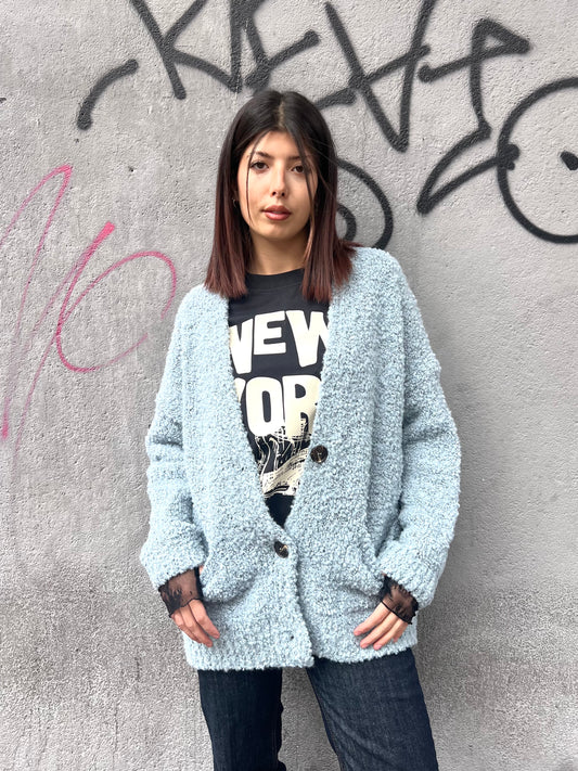 SUSY MIX CARDIGAN BOTTONI BOUCLE’ VIVIENNE POLVERE