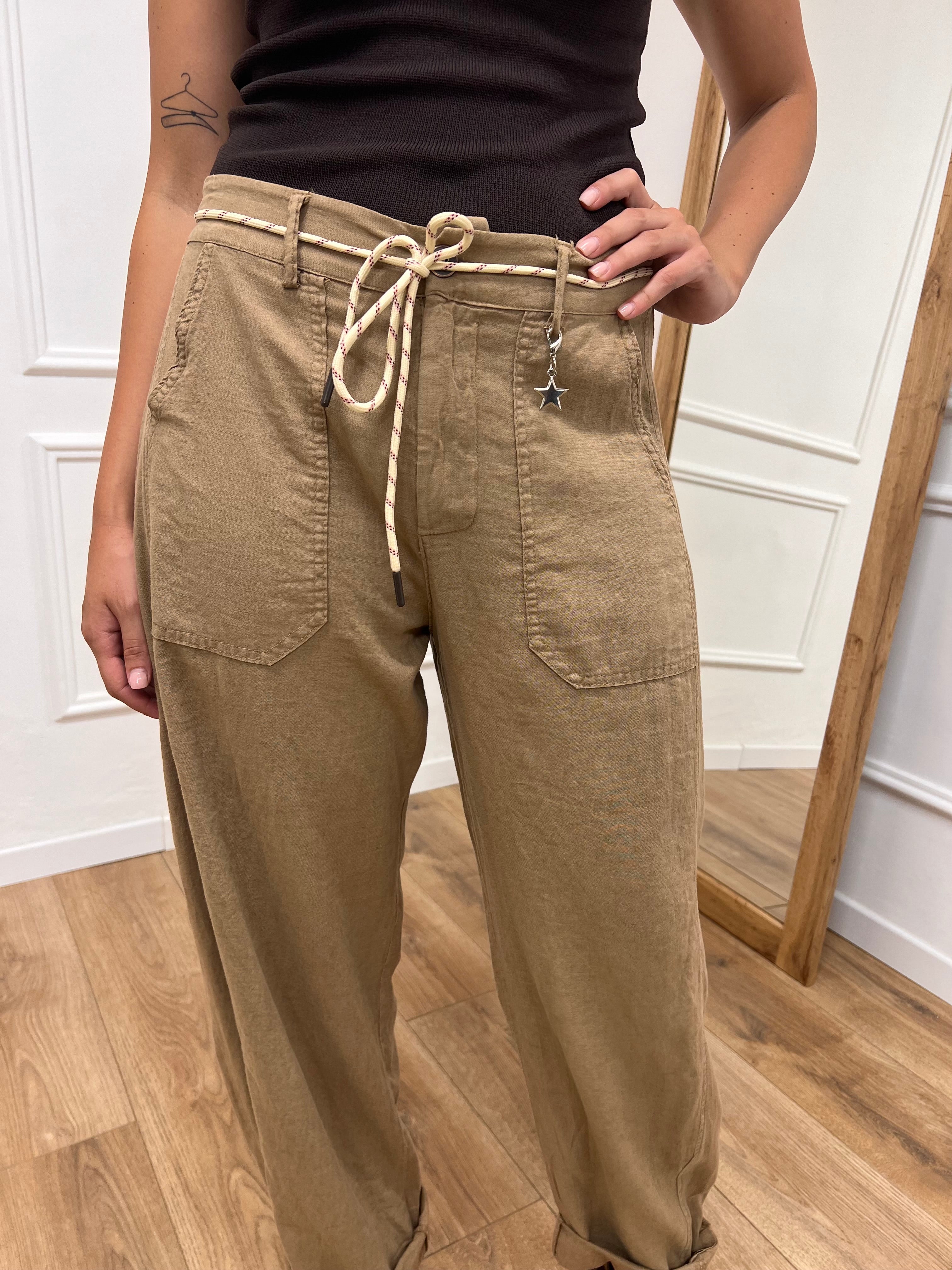 PANTALONE BALLON STELLINA LINO SABBIA SUSY MIX