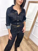 JUMPSUIT DENIM MODELLO BARREL BLU ZERO BOSTON