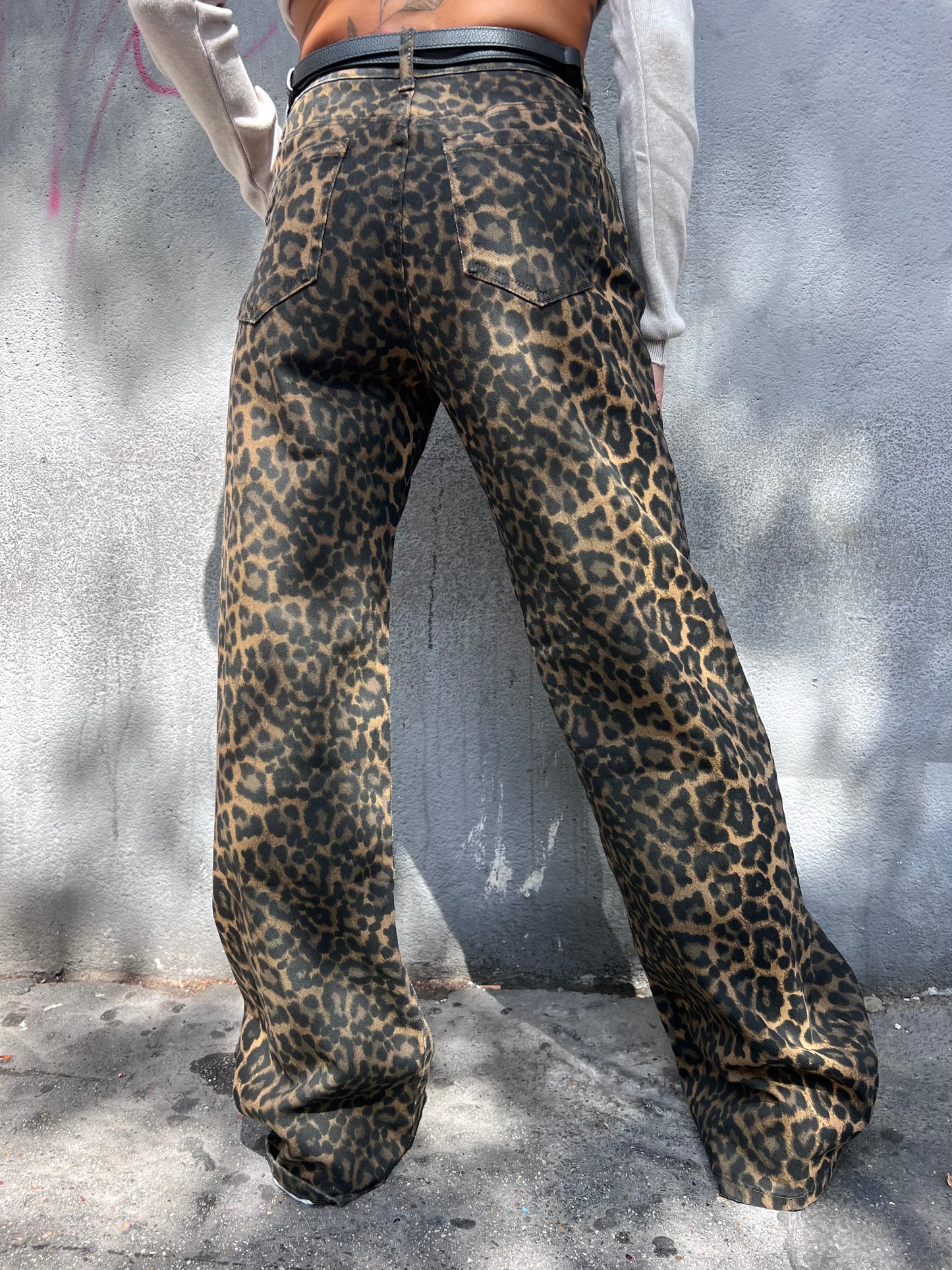 SUSY MIX DENIM VITA ALTA FULL LENGHT MACULATO NERO