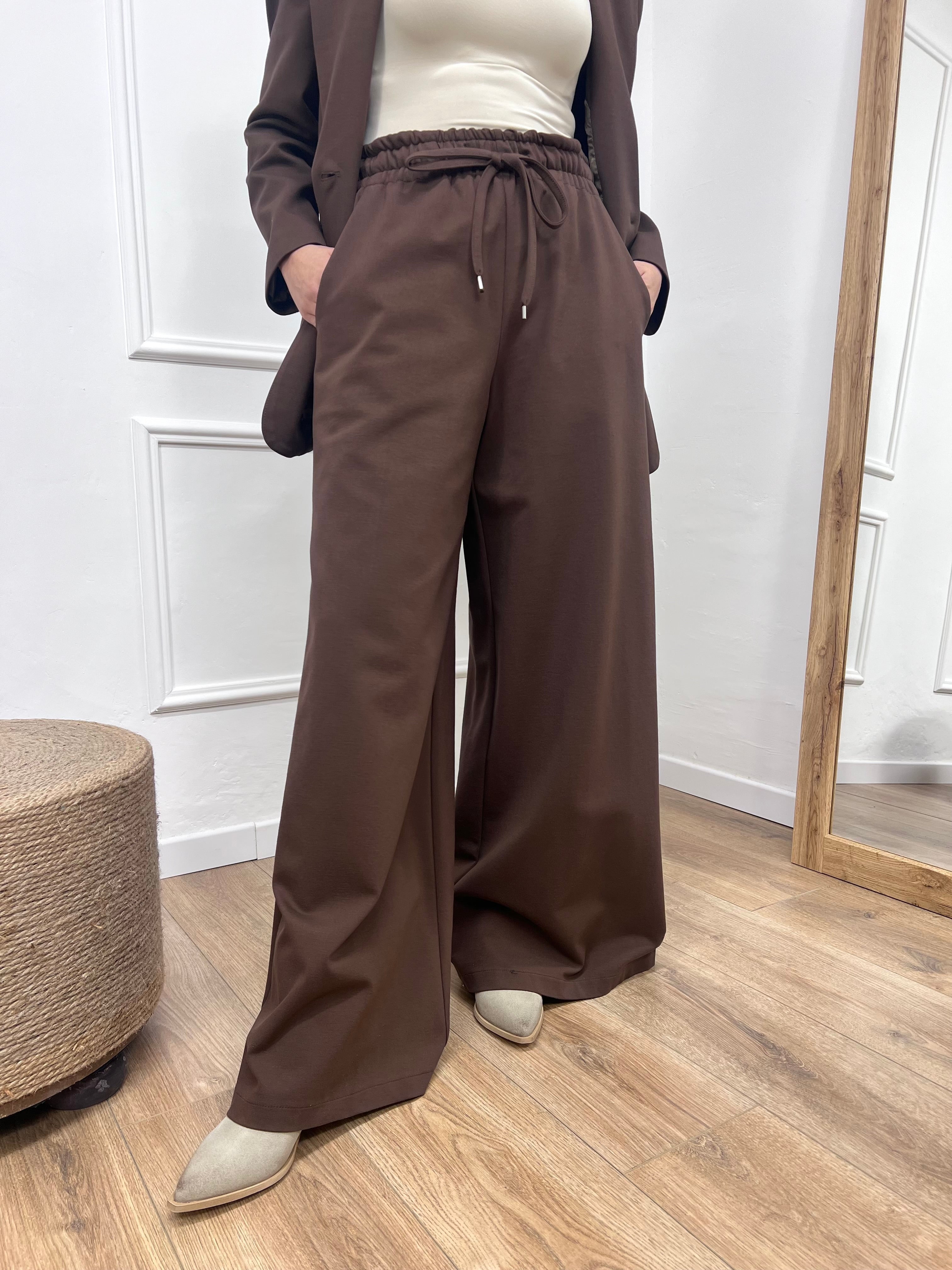 PANTALONE PALAZZO PUNTO MILANO CIOCCOLATO MOTEL