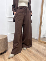 PANTALONE PALAZZO PUNTO MILANO CIOCCOLATO MOTEL