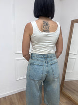 CANOTTA SCOLLO QUADRO JERSEY IRMA BURRO SUSY MIX