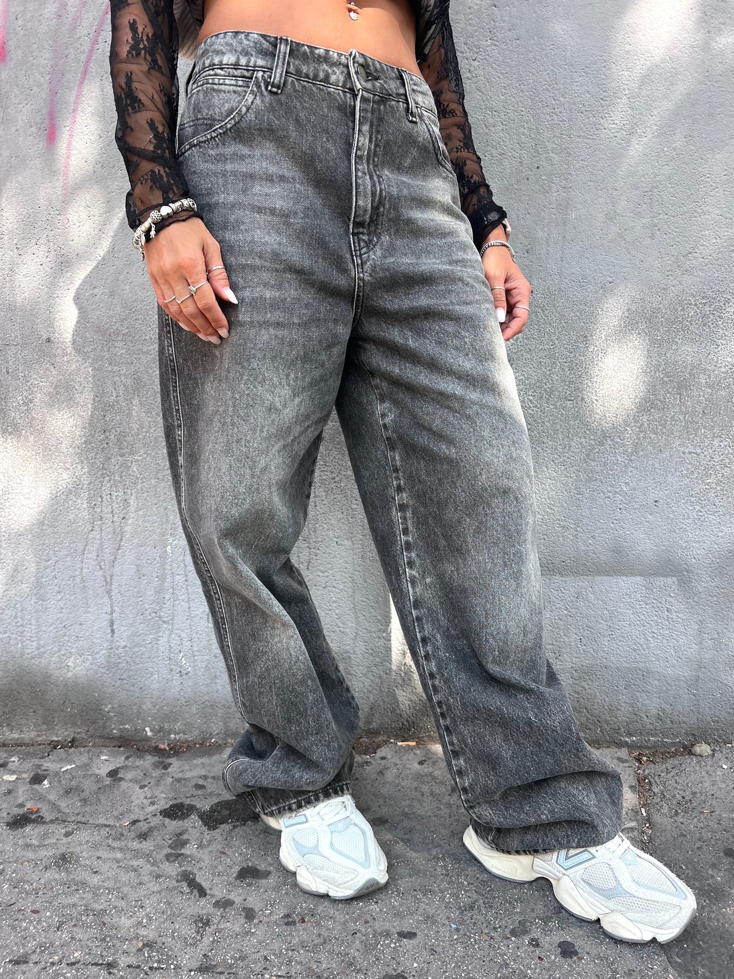 SUSY MIX DENIM PALAZZO WORK CAROL ASFALTO