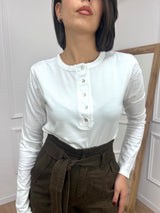 MAGLIA SERAFINO M/LUNGA LATTE SUSY MIX