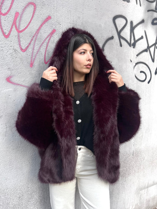 ECOPELLICCIA OVER CAPPUCCIO MIRANDA VINO