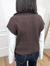 GILET IN MAGLIA A COSTE CON CERNIERA MORO SUSY MIX