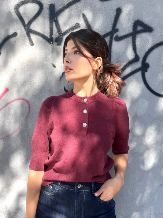 SUSY MIX PULL M/C BOTTONI GIOIELLO IOLANDA VINO