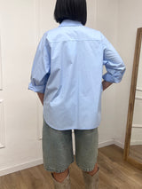 CAMICIA OVER TASCA A TOPPA PAILLETTES LUCE CIELO MOTEL