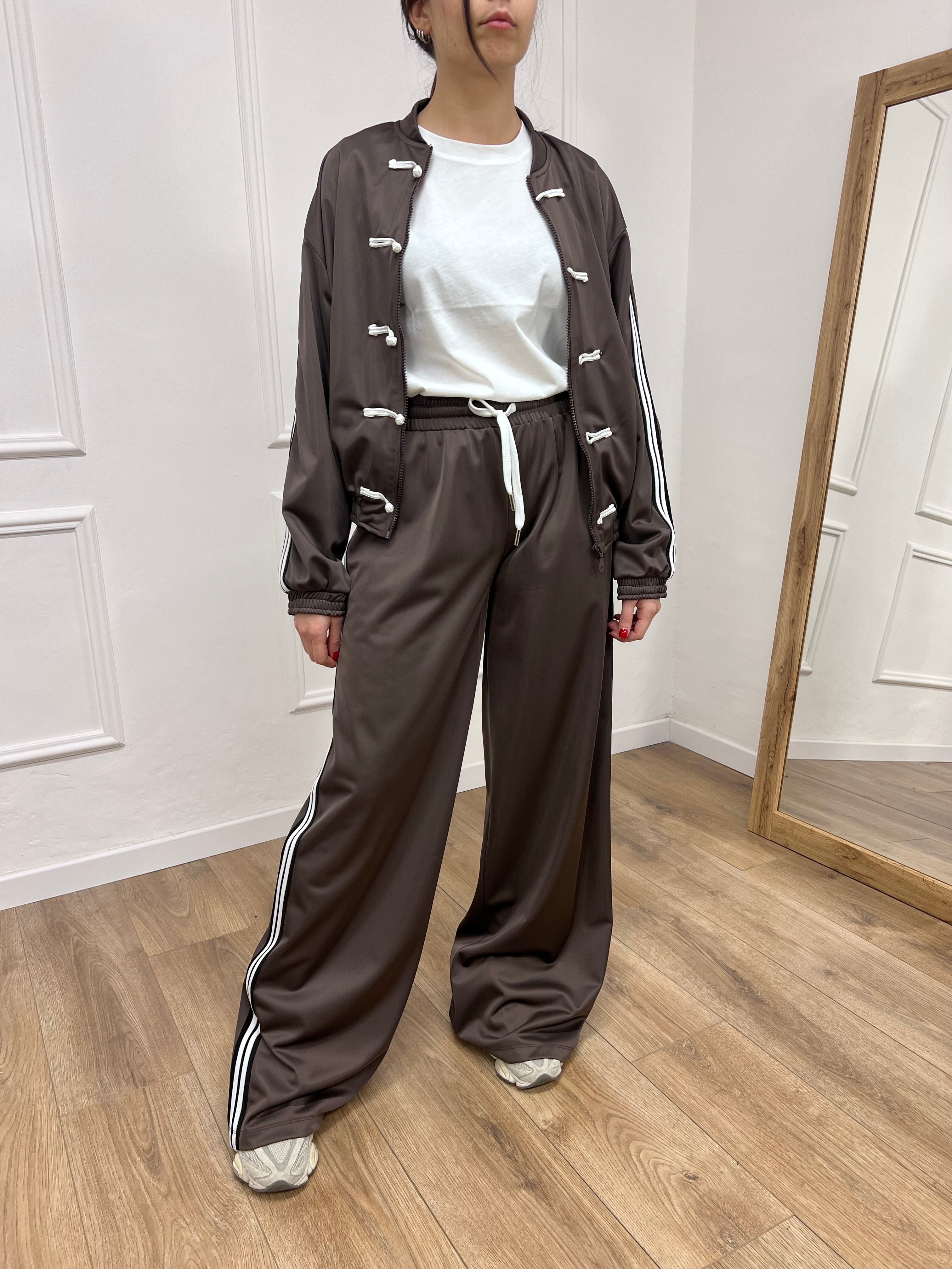 PANTALONE PALAZZO ACETATO BANDE JOSY MORO SUSY MIX