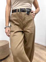 PANTALONE COTONE BALLON  STELLINA TABACCO SUSY MIX