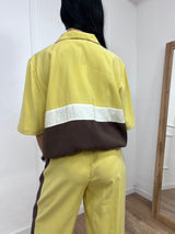 BLUSA M/C CERNIERA BICOLORE IRINA GIALLO MOTEL