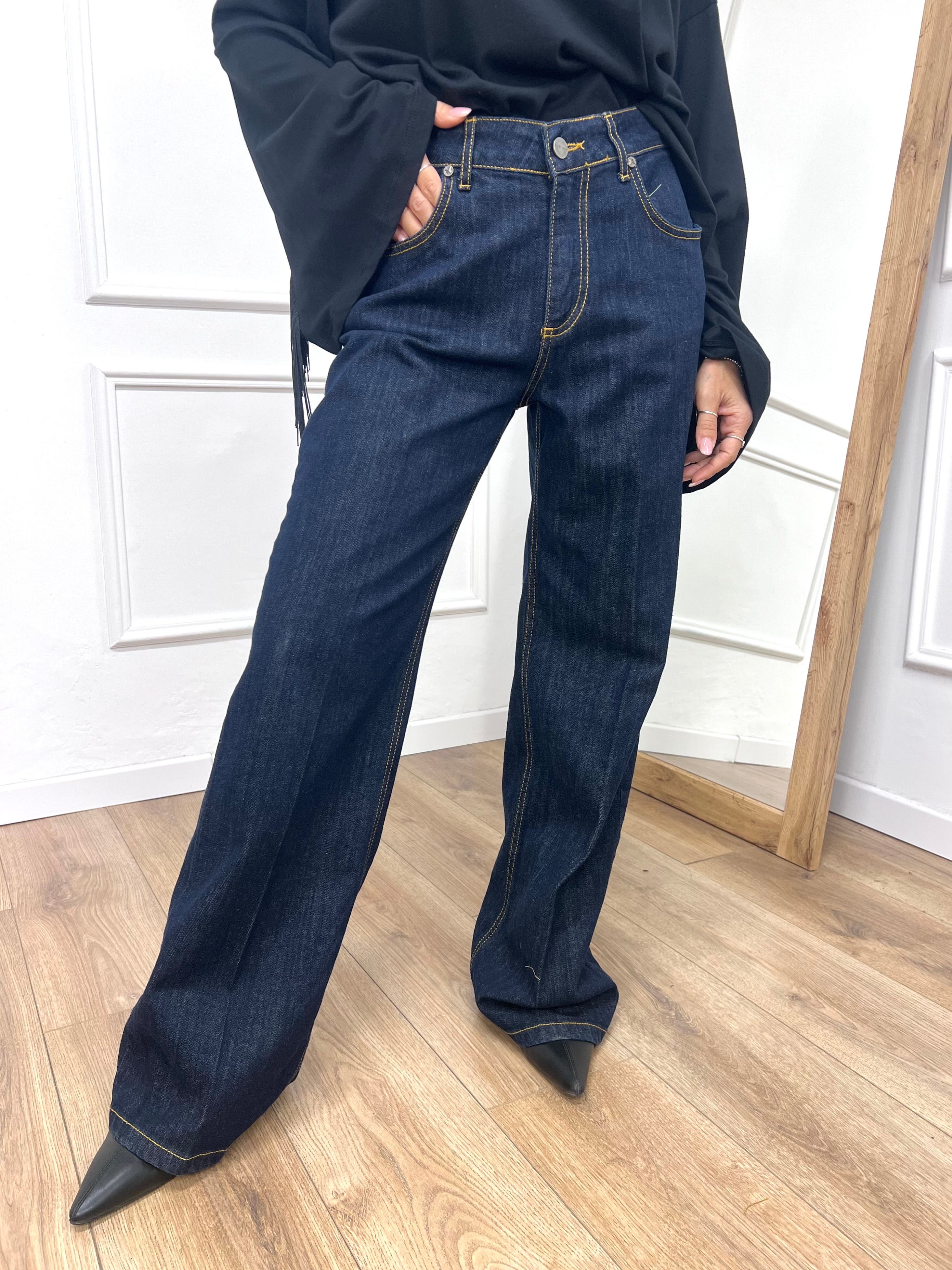 DENIM VITA ALTA PALAZZO JELISA BLU ZERO SUSY MIX