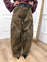 PANTALONE BARREL CARGO CAMOUFLAGE SUSY MIX