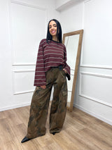 PANTALONE BARREL CARGO CAMOUFLAGE SUSY MIX