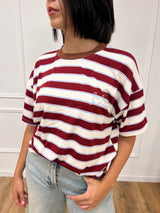 T-SHIRT M/C GIROCOLLO RIGHE  ST. TROPEZ INDIA MOTEL