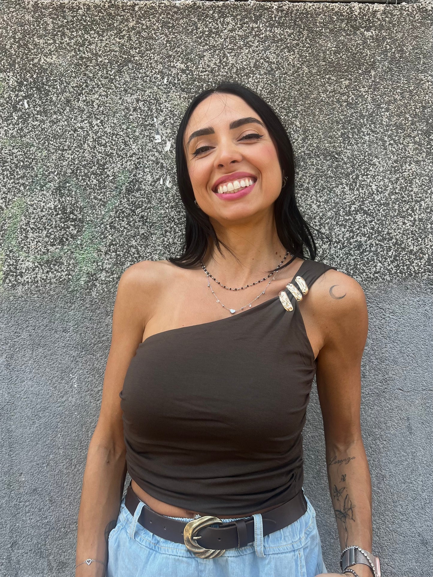 SUSY MIX CANOTTA MONOSPALLA DETTAGLIO ORO ALINA MORO
