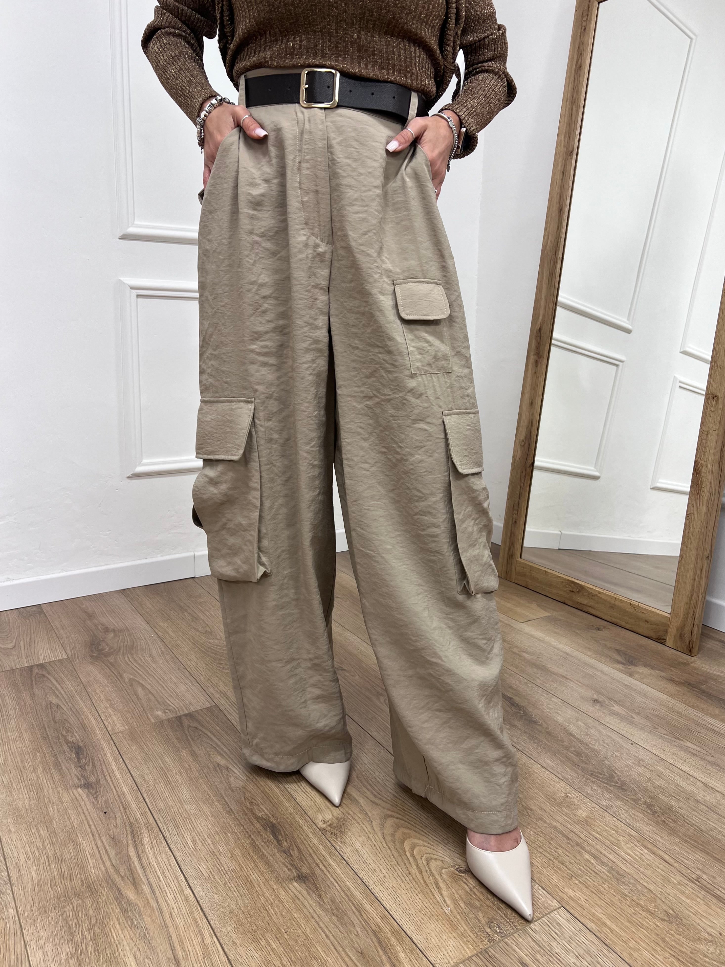 PANTALONE VITA ALTA CARGO ELIA SAFARI SUSY MIX
