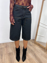 BERMUDA DENIM UTILITY GAIA DARK SUSY MIX