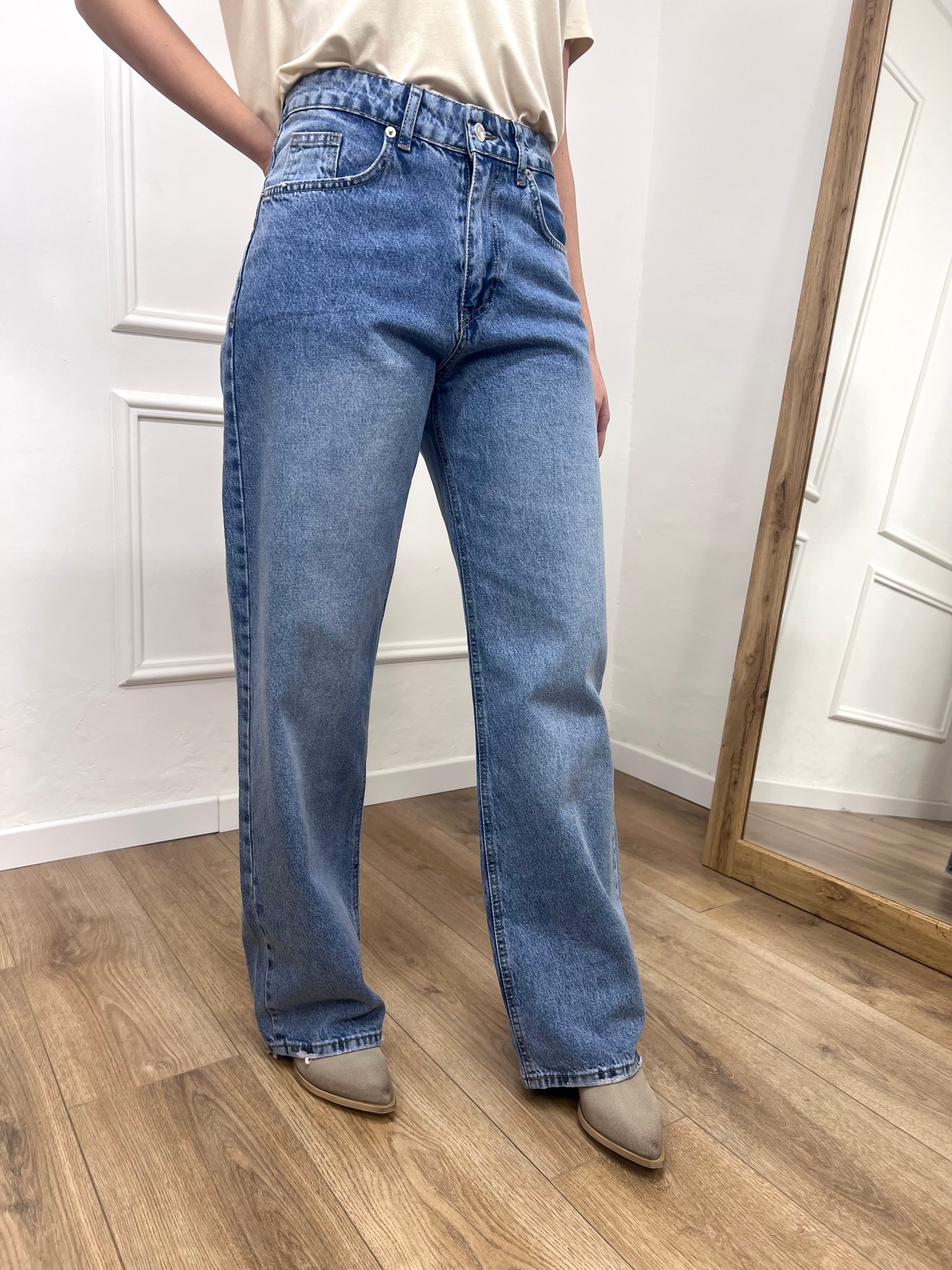 DENIM WIDE LEG ARIANNA LEO  LIGHT BLU SUSY MIX