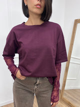 T-SHIRT MANICA PIZZO IOLANDA BAROLO SUSY MIX