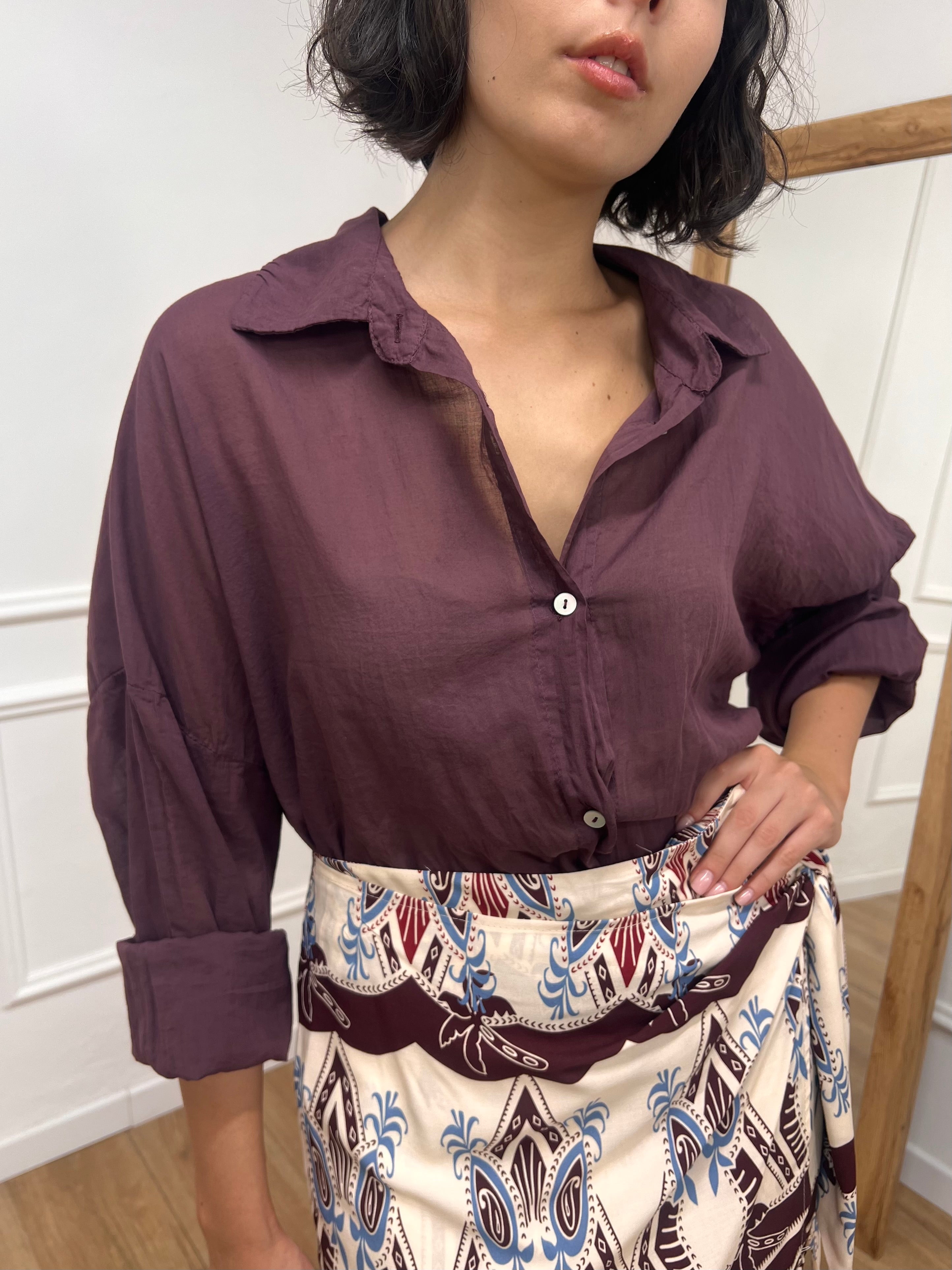 CAMICIA LUNGA OVER MUSSOLA BRENDA FICO SUSY MIX