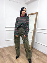 PANTALONE TELA DENIM CARGO CAMOUFLAGE SUSY MIX