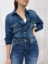 CAMICIA FIT DENIM ANDREIA BLU SUSY MIX