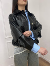 BOMBER ECO TRAMA INTRECCIATA BOTTEGA NERO SUSY MIX