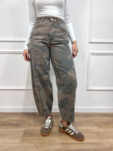 SUSY MIX PANTALONE OVETTO CAMOUFLAGE MILITARE