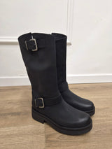 STIVALE BIKER PELLE SULLIVAN NERO N.6