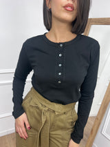 MAGLIA SERAFINO M/LUNGA NERO SUSY MIX