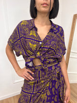BLUSA BOTTONCINI FANTASIA BANDANA VIOLA SUSY MIX