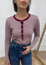 MAGLIA SERAFINO M/LUNGA RIGATA NOEMI VINO SUSY MIX