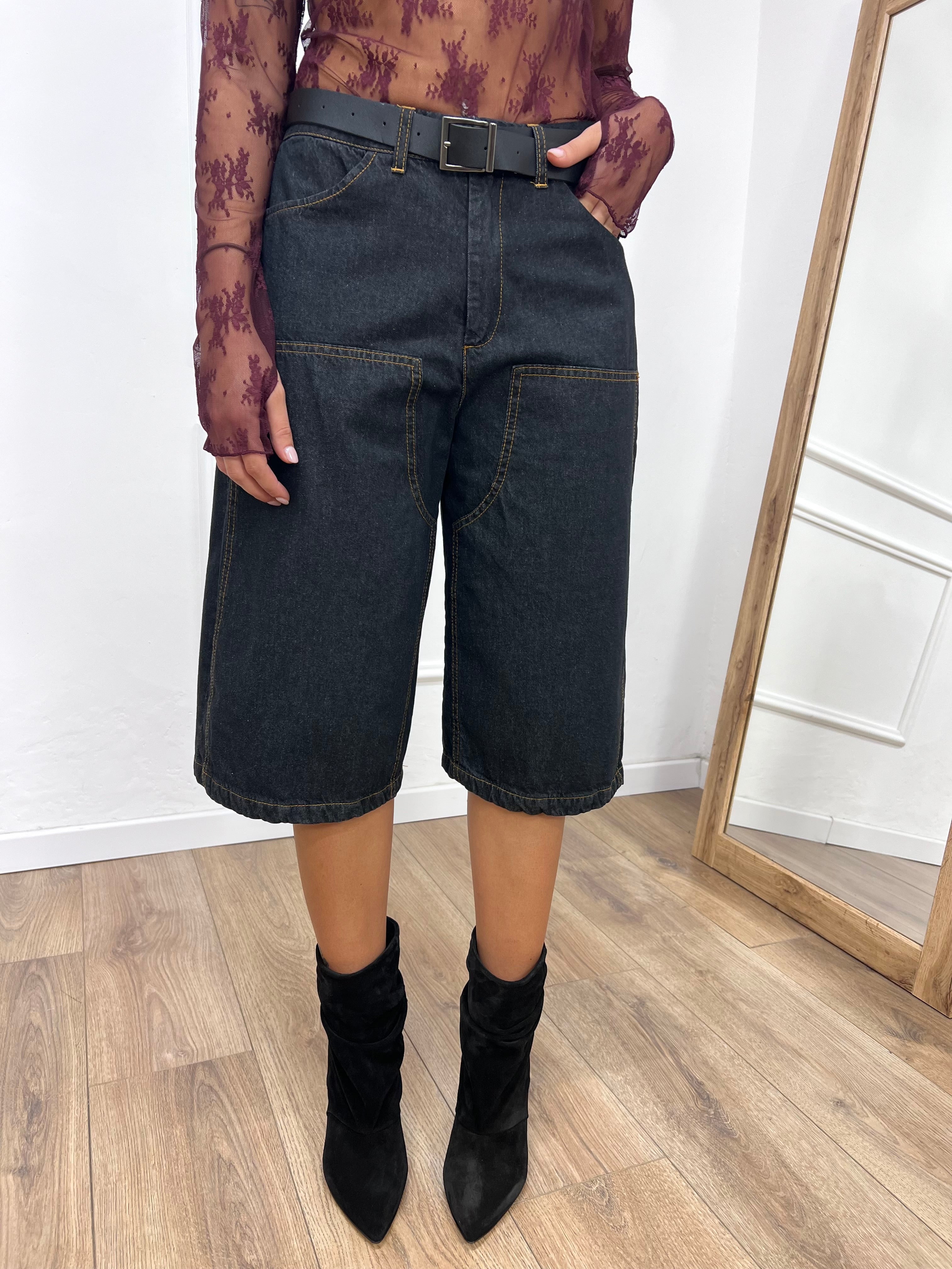 BERMUDA DENIM UTILITY GAIA DARK SUSY MIX