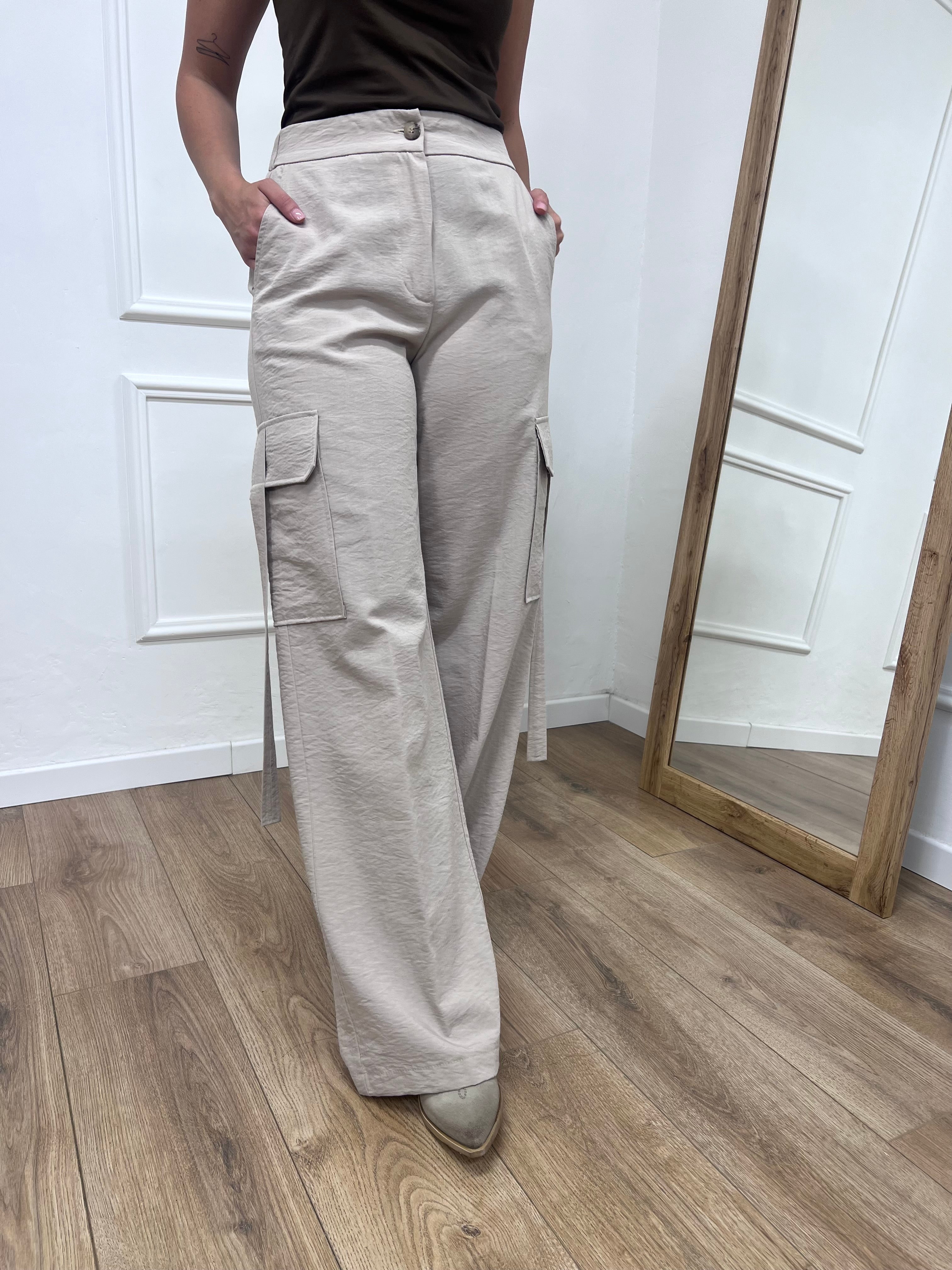 PANTALONE CARGO VITA REGOLARE ILA SABBIA SUSY MIX