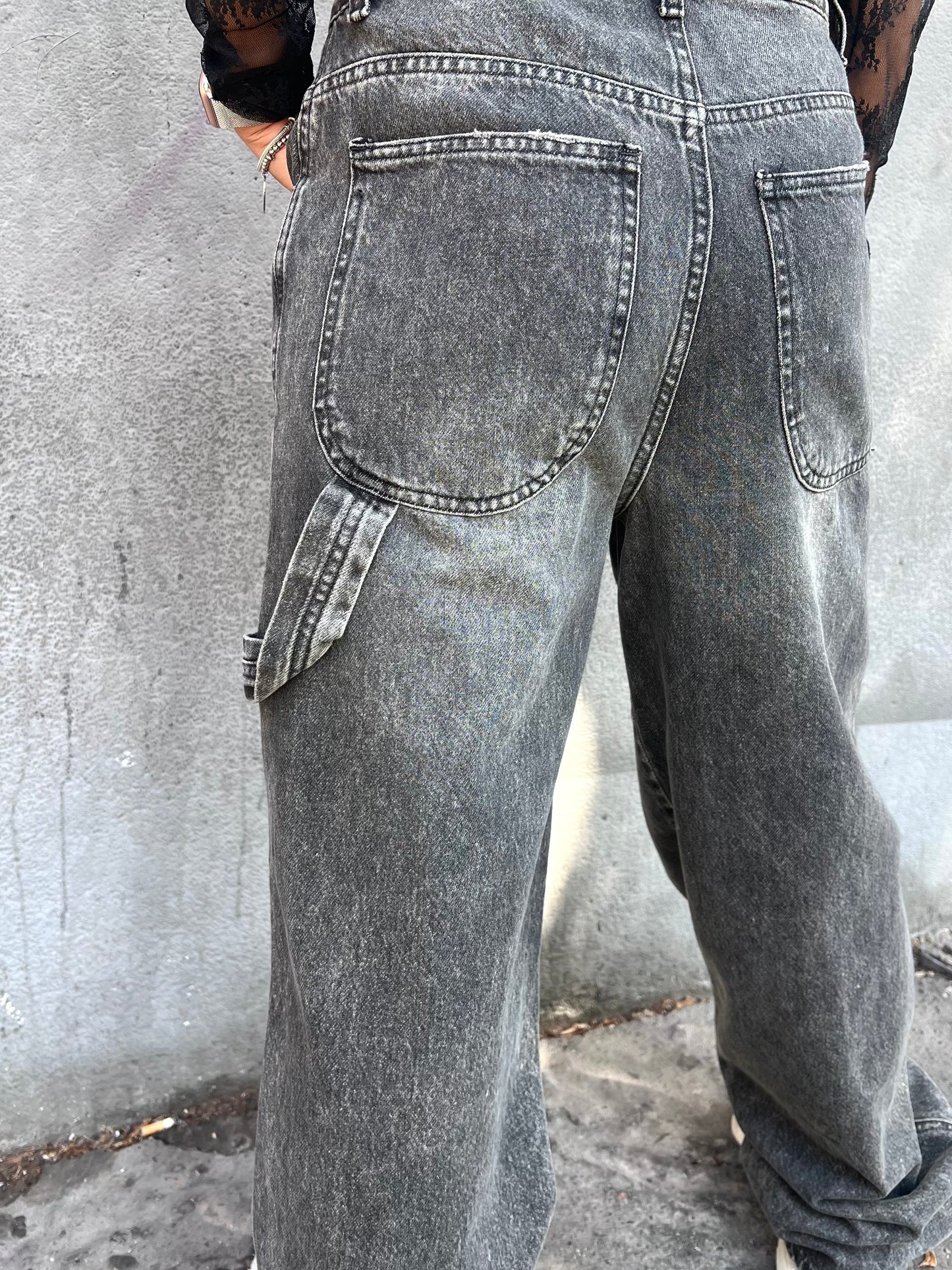 SUSY MIX DENIM PALAZZO WORK CAROL ASFALTO