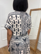 BLUSA BOTTONCINI FANTASIA BANDANA LATTE SUSY MIX