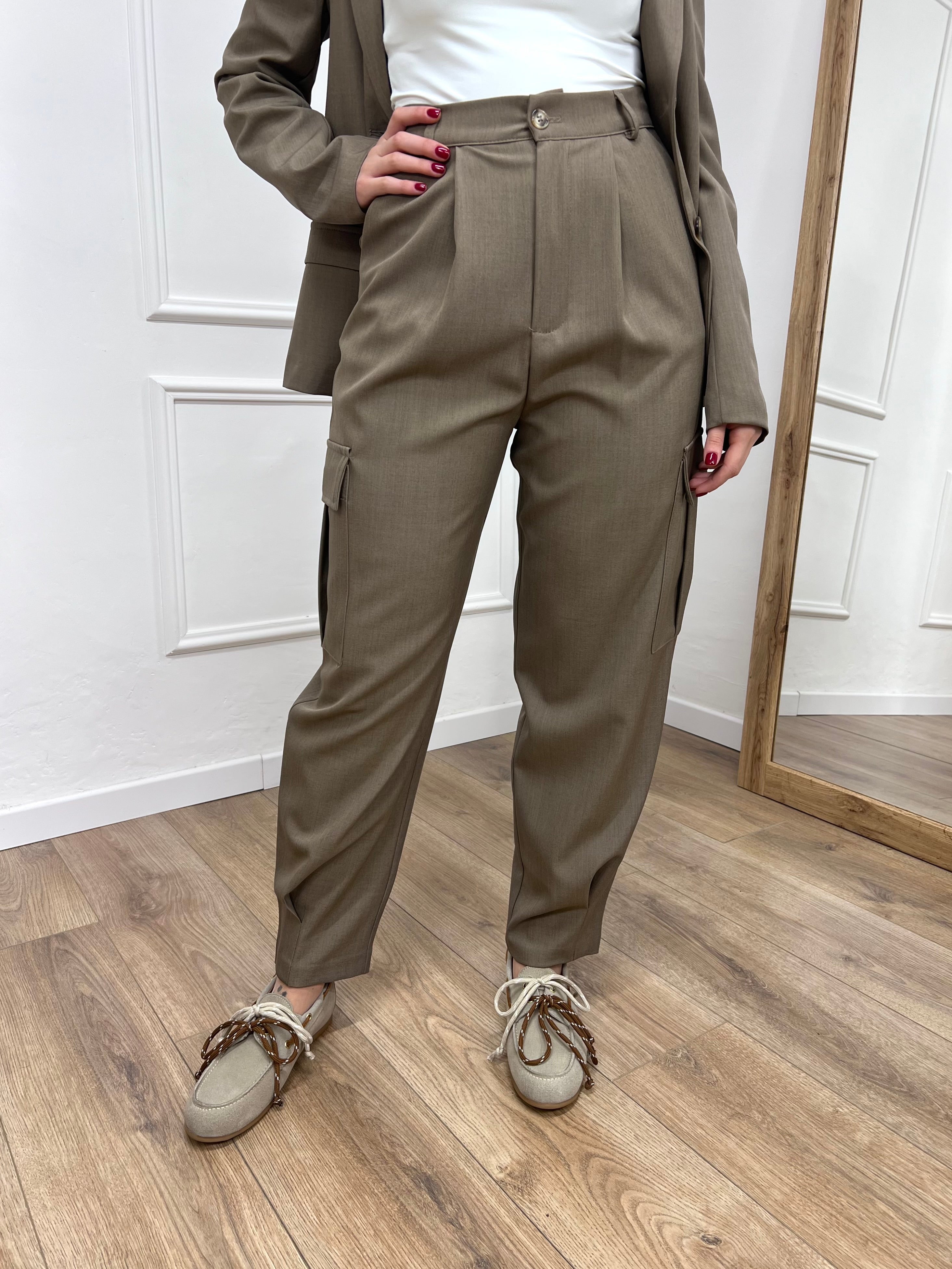 PANTALONE VITA ALTA CARGO CECILIA CACHA SUSY MIX
