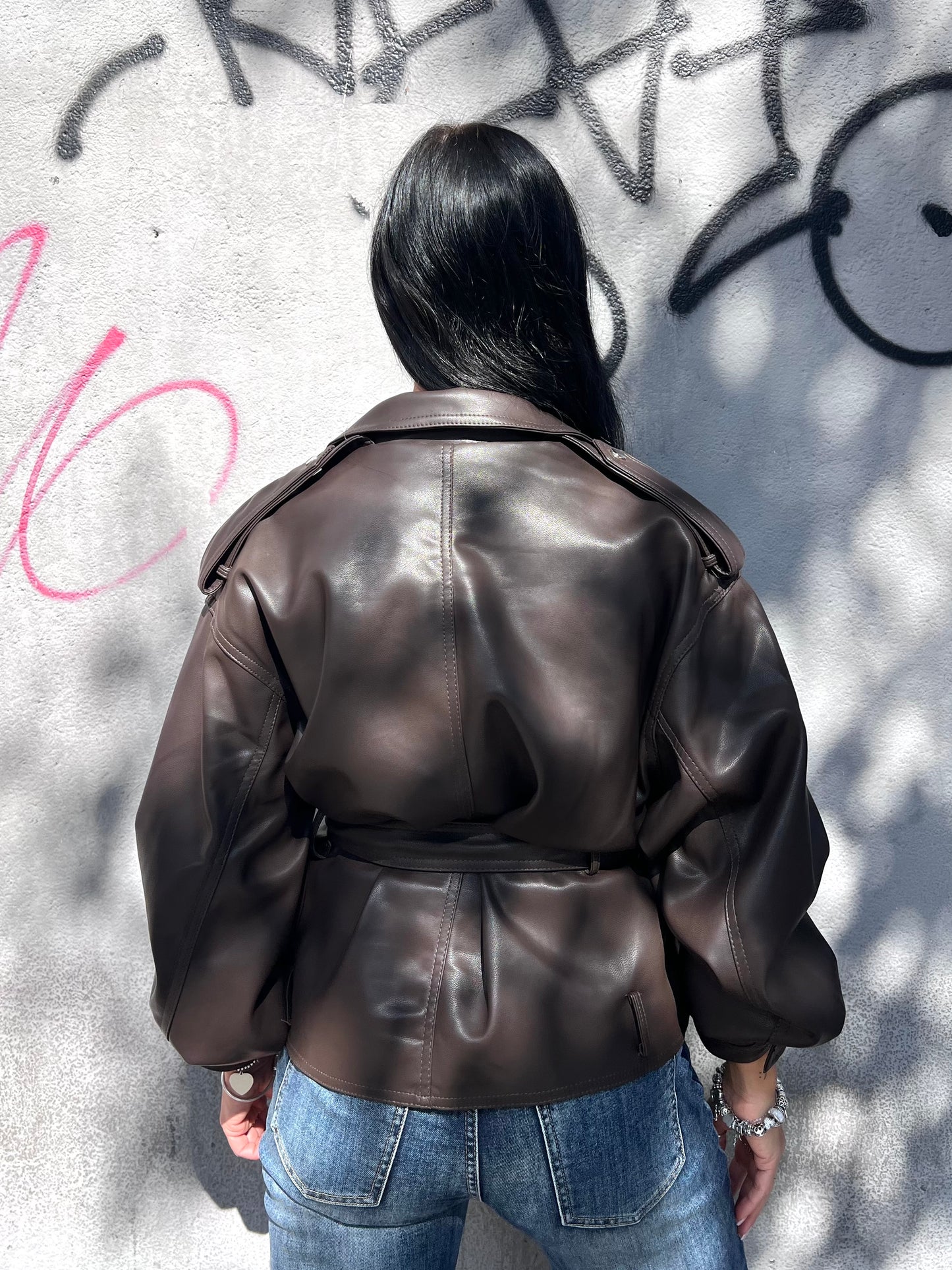 SUSY MIX GIUBBINO ECOPELLE CINTURA IN VITA CHLOE MORO