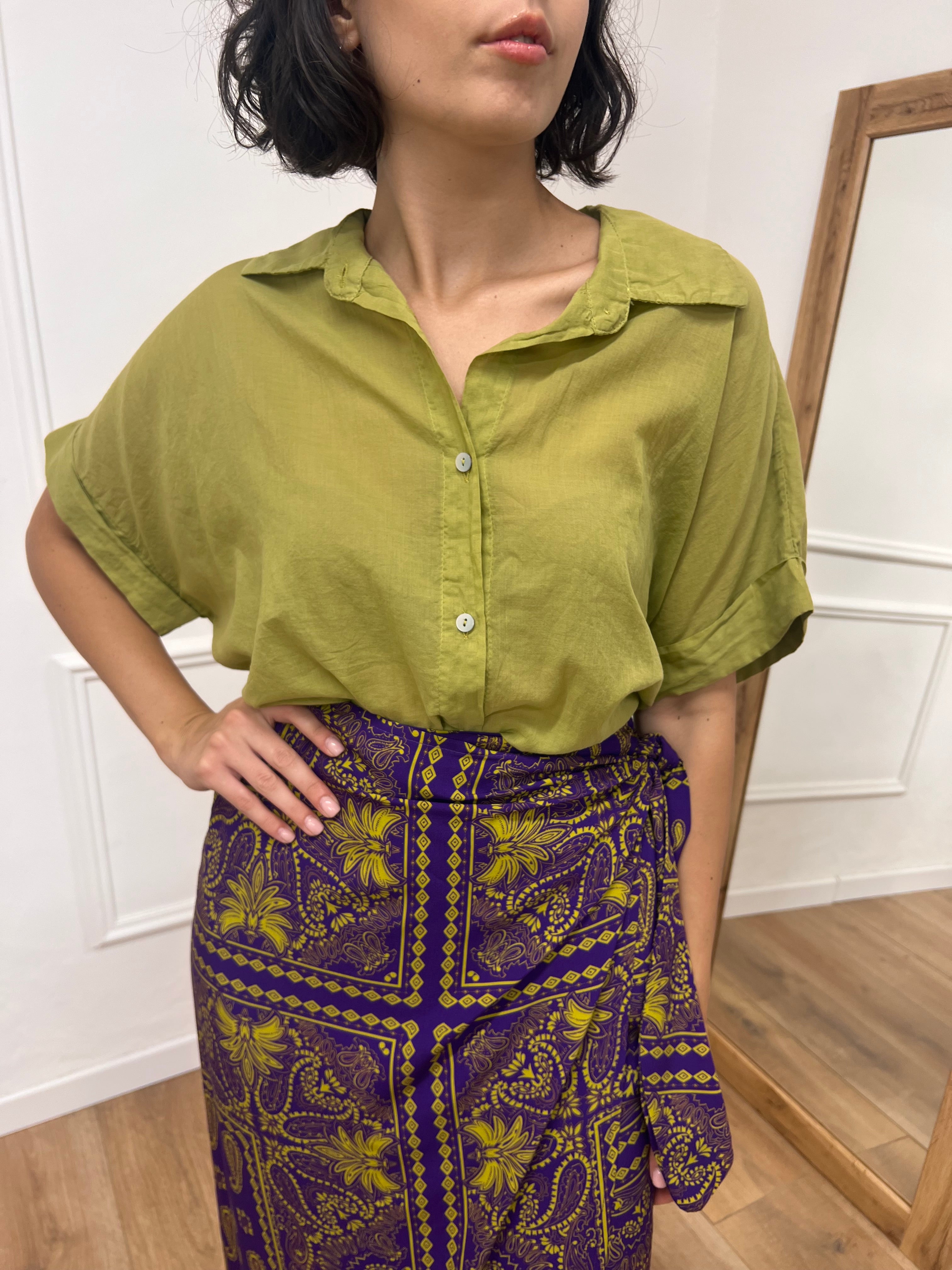 CAMICIA LUNGA MUSSOLA M/C BOTTONI JALE OLIO SUSY MIX