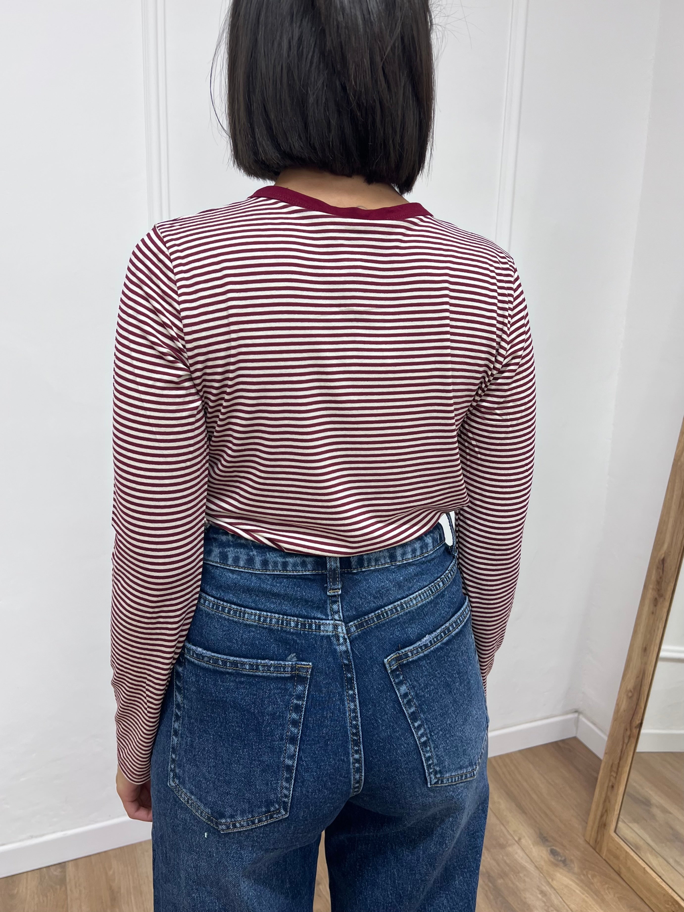MAGLIA SERAFINO M/LUNGA RIGATA NOEMI VINO SUSY MIX