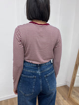 MAGLIA SERAFINO M/LUNGA RIGATA NOEMI VINO SUSY MIX