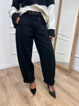 PANTALONE BALLON STELLINA TELA DENIM NERO SUSY MIX