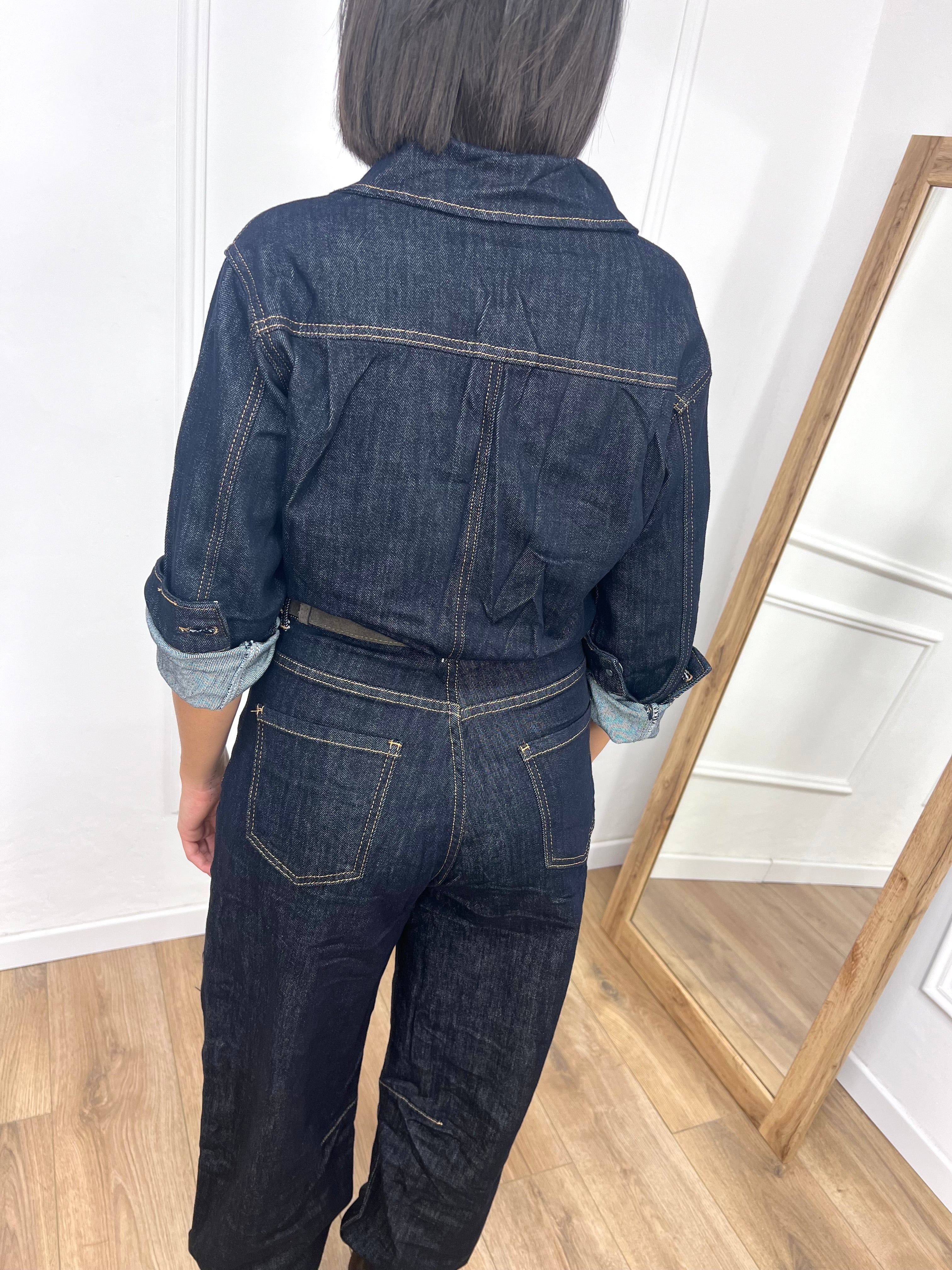JUMPSUIT DENIM MODELLO BARREL BLU ZERO BOSTON