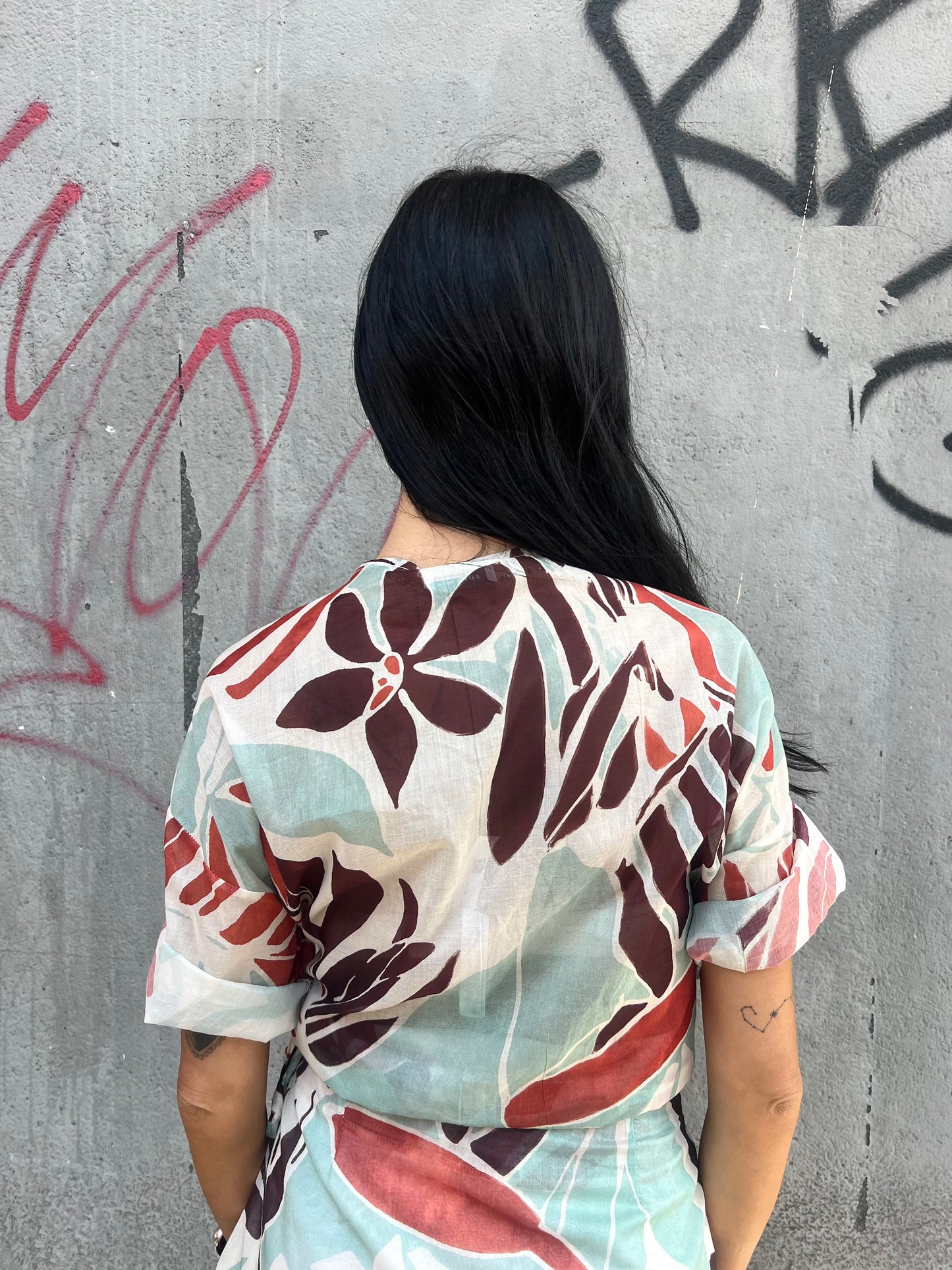 SISY MIX BLUSA BOTTONCINI M/M FANTASIA TANIA BURRO