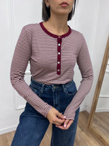 MAGLIA SERAFINO M/LUNGA RIGATA NOEMI VINO SUSY MIX