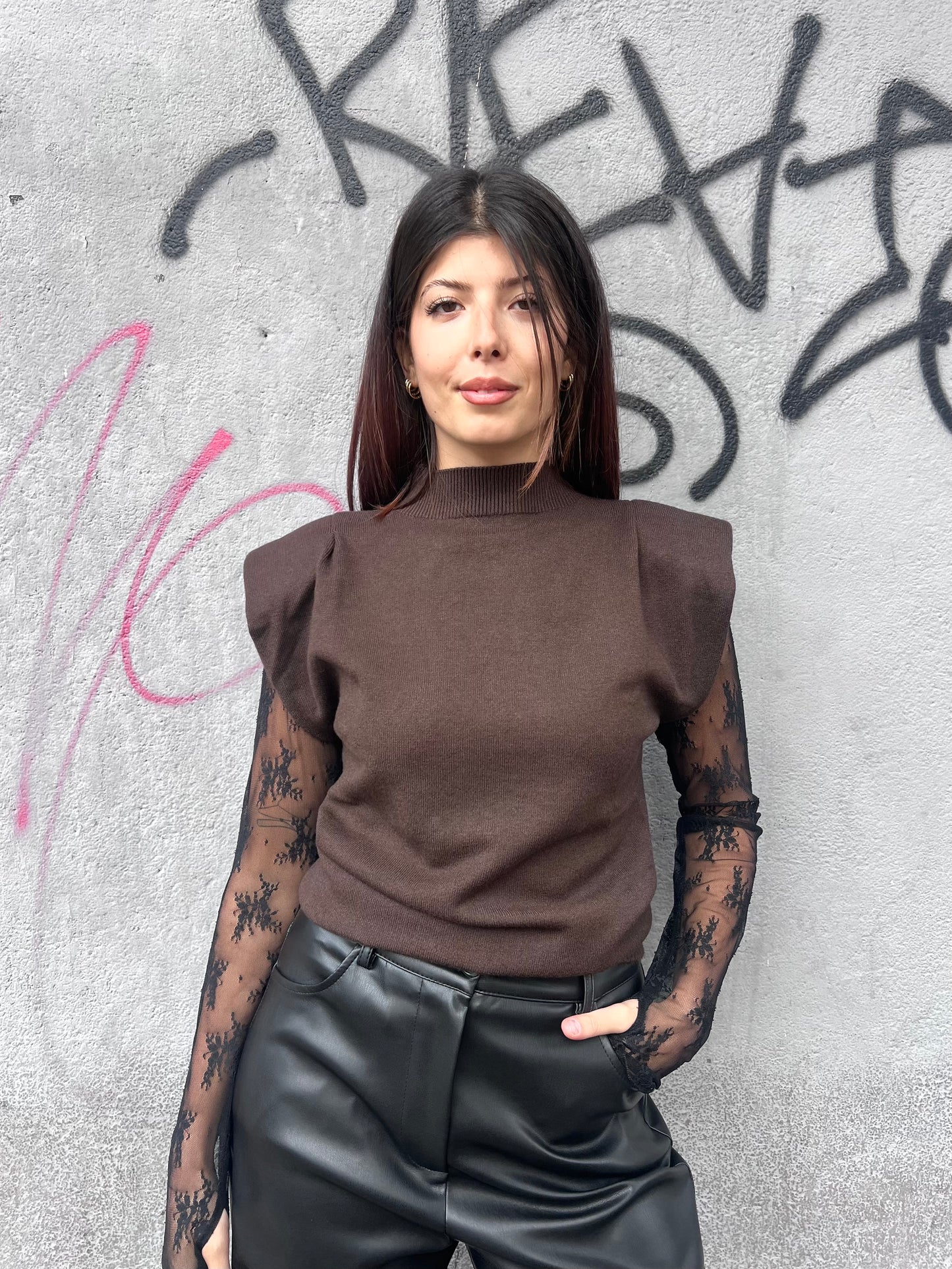 SUSY MIX GILET LUPETTO SPALLINE MORIS MORO